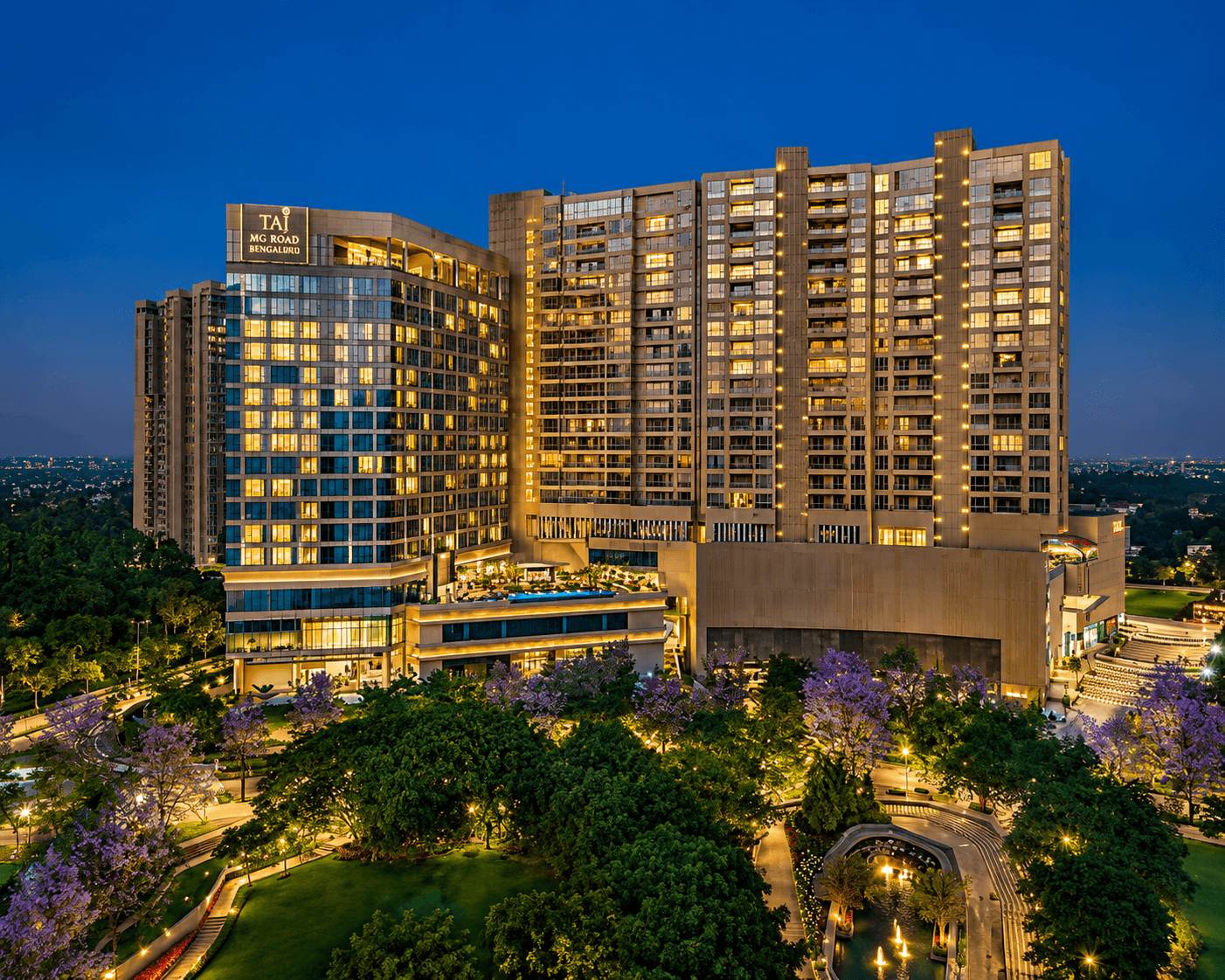 Bhartiya City Leela Residences hotel-branded luxury apartments on Thanisandra Main Road, North Bangalore