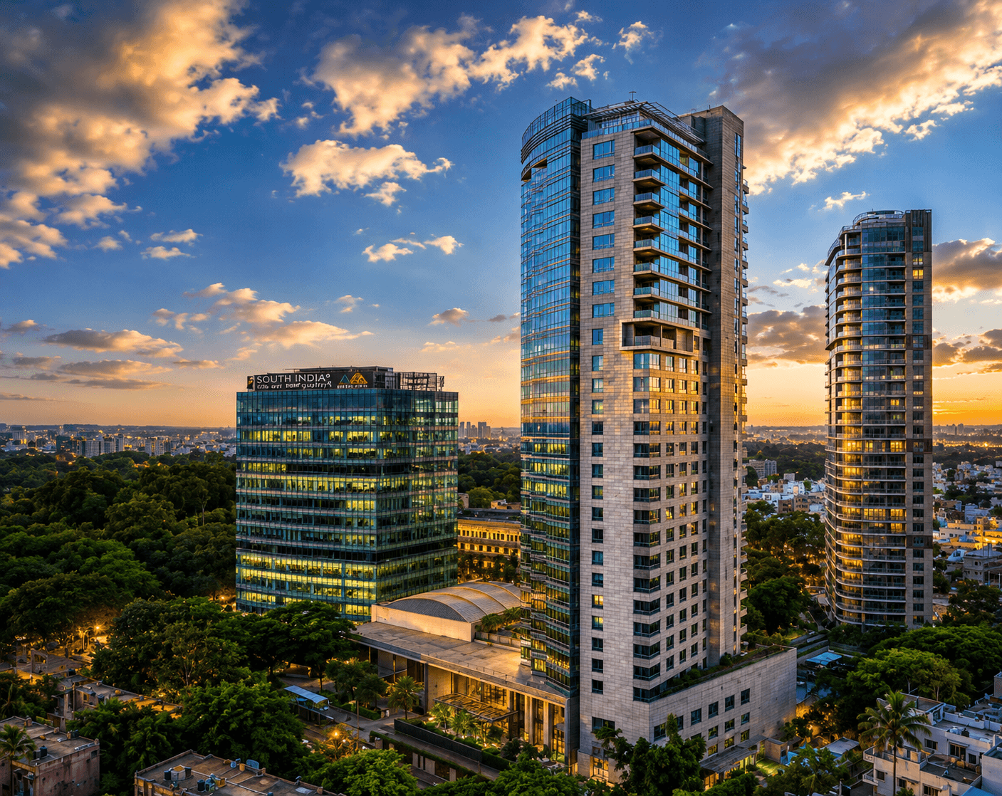 Embassy One — Four Seasons Private Residences branded luxury towers on Bellary Road near Hebbal, North Bangalore