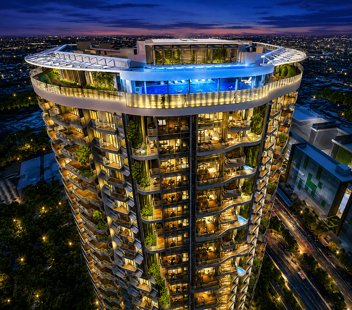 Phoenix Kessaku sky bungalow towers with 360-degree city views in Rajajinagar, West Bangalore