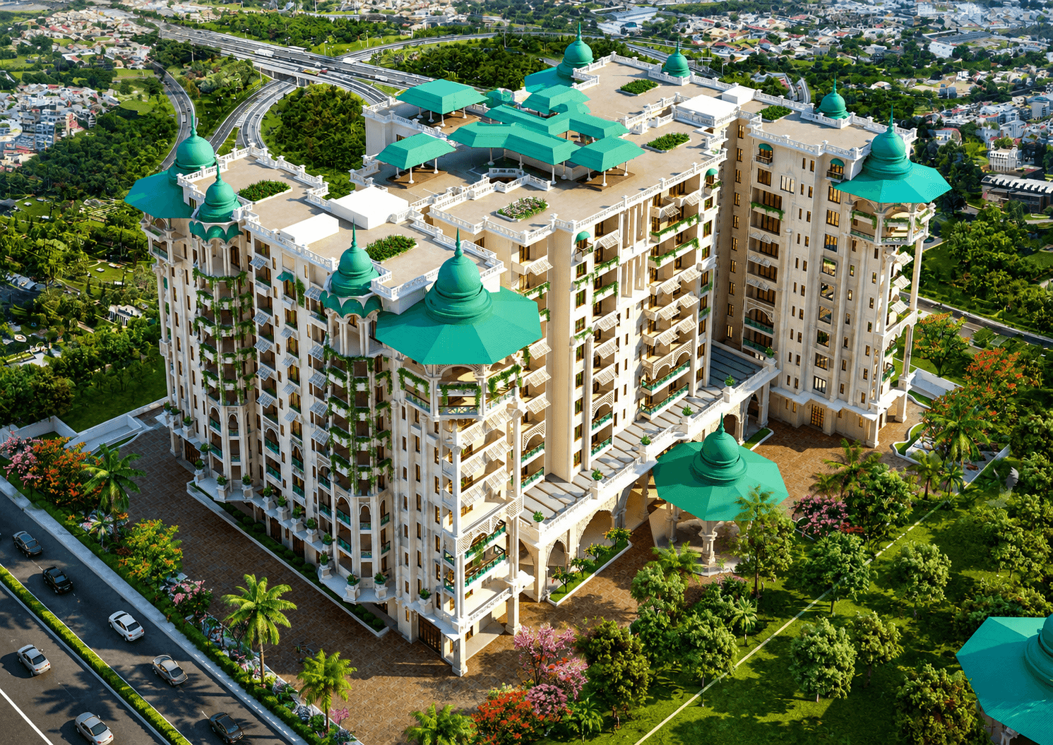 Prestige Leela Residences boutique luxury apartments beside The Leela Palace on Old Airport Road, Bangalore